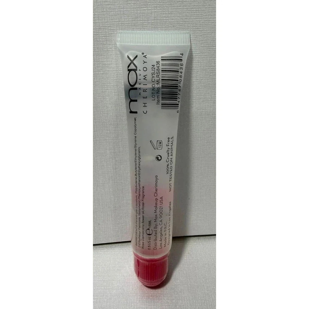Max Makeup Cherimoya Ultra Shine Clear Jelly Lip Gloss – Rose Flavored